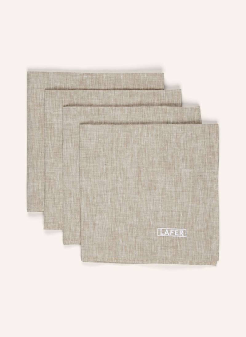 Johann Lafer Edition 4er-Set Stoffservietten Aus Leinen beige von JOHANN LAFER EDITION