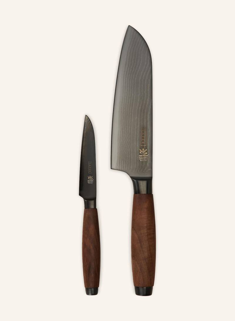 Johann Lafer Edition Set: Santokumesser Und Gemüsemesser schwarz von JOHANN LAFER EDITION