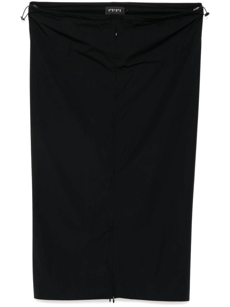 JOHANNA PARV drawstrings waist skirt - Black von JOHANNA PARV