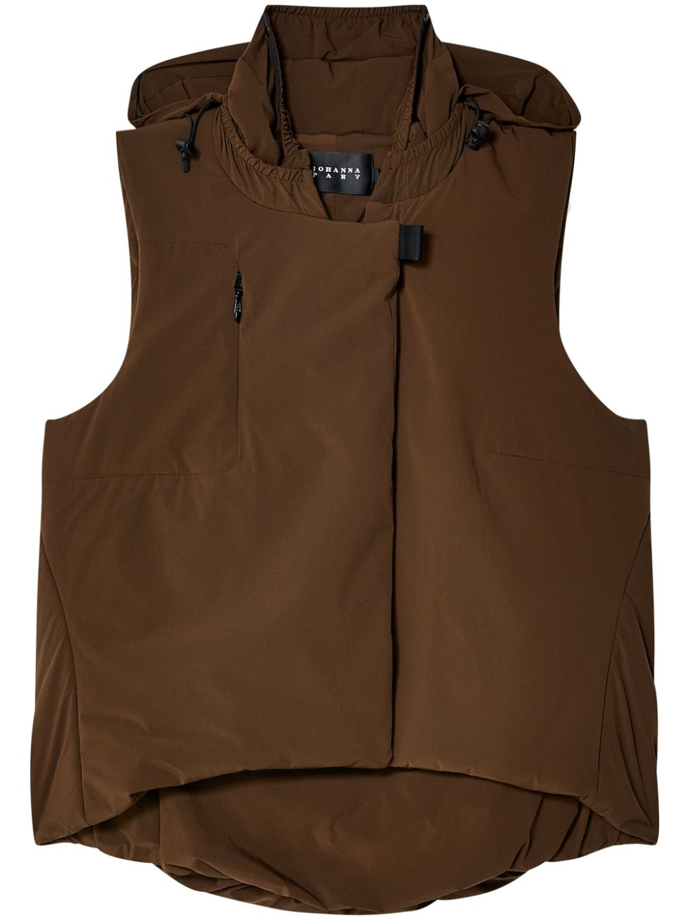 JOHANNA PARV hooded gilet - Brown von JOHANNA PARV