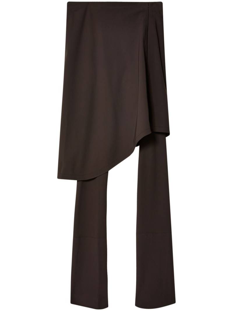 JOHANNA PARV layered straight-leg trousers - Brown von JOHANNA PARV