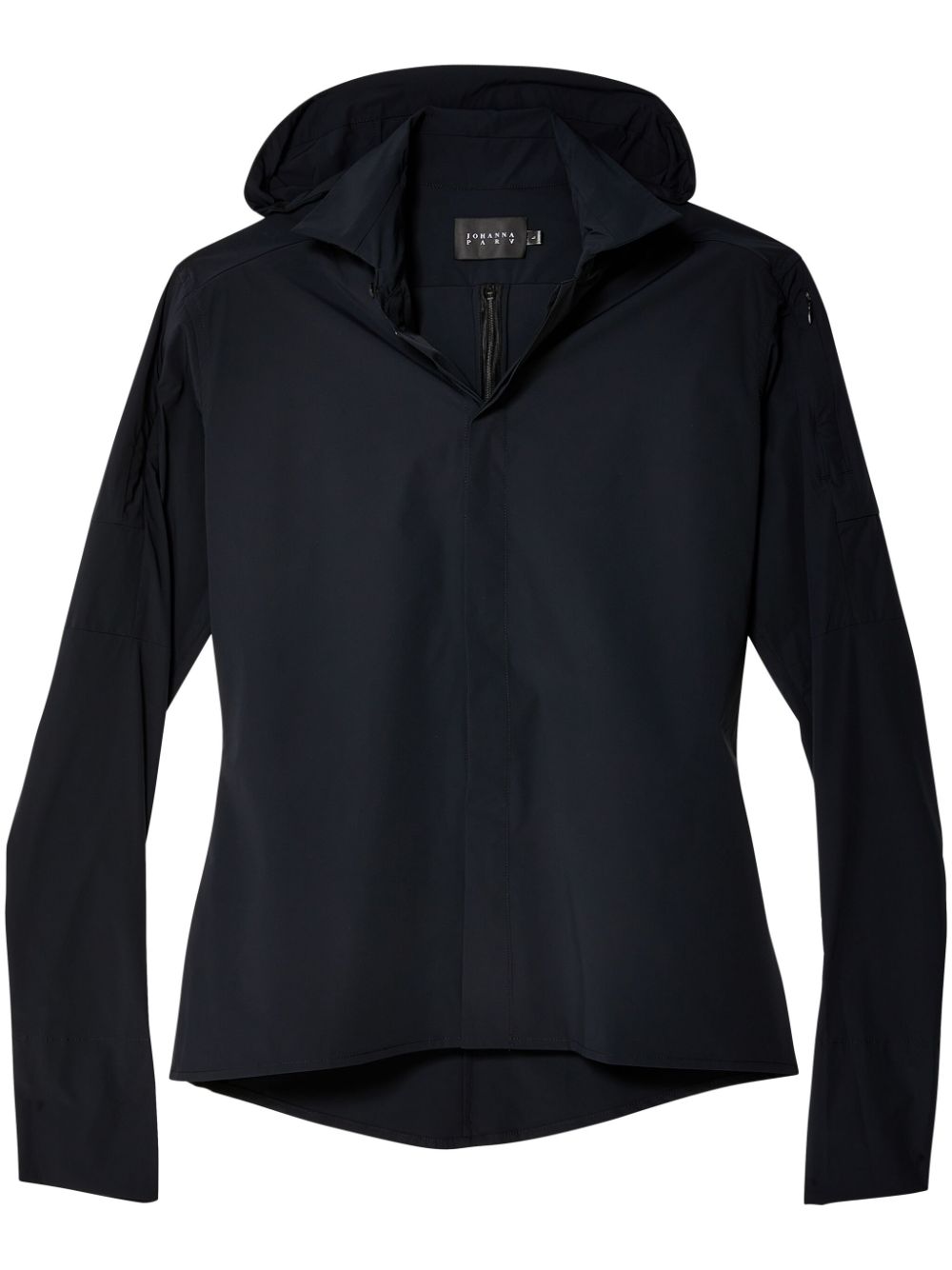 JOHANNA PARV zip-detail hooded shirt - Black