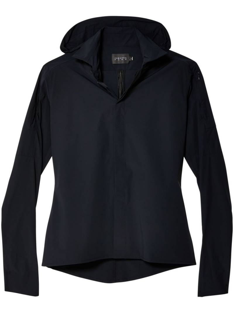 JOHANNA PARV zip-detail hooded shirt - Black von JOHANNA PARV