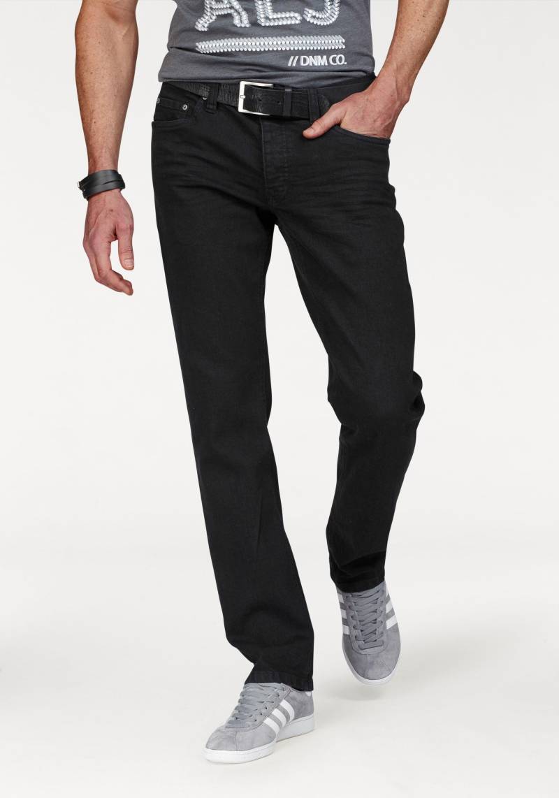 John Devin Straight-Jeans, gerade Beinform, mit Used-Waschung, niedrige Leibhöhe John Devin Straight-Jeans, gerade Beinform, mit Used-Waschung, niedrige Leibhöhe von John Devin