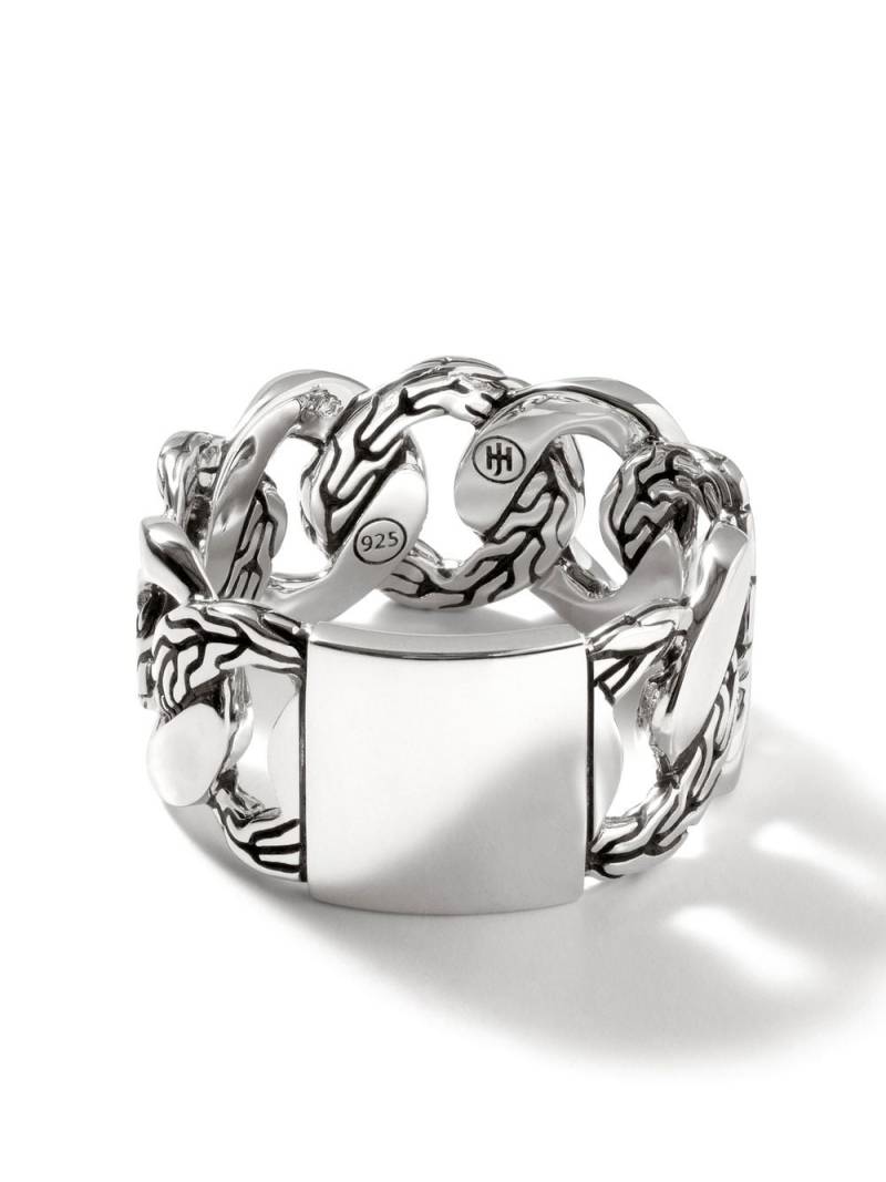 John Hardy Curb Link 11mm band ring - Silver von John Hardy