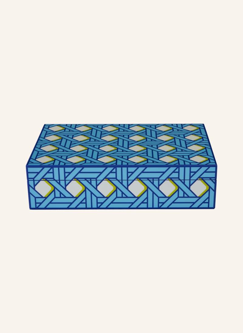 Jonathan Adler Aufbewahrungsbox Basketweave Medium blau von JONATHAN ADLER