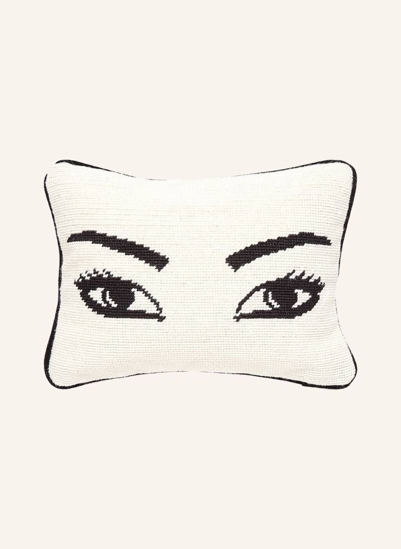 Jonathan Adler Dekokissen Eyes weiss von JONATHAN ADLER