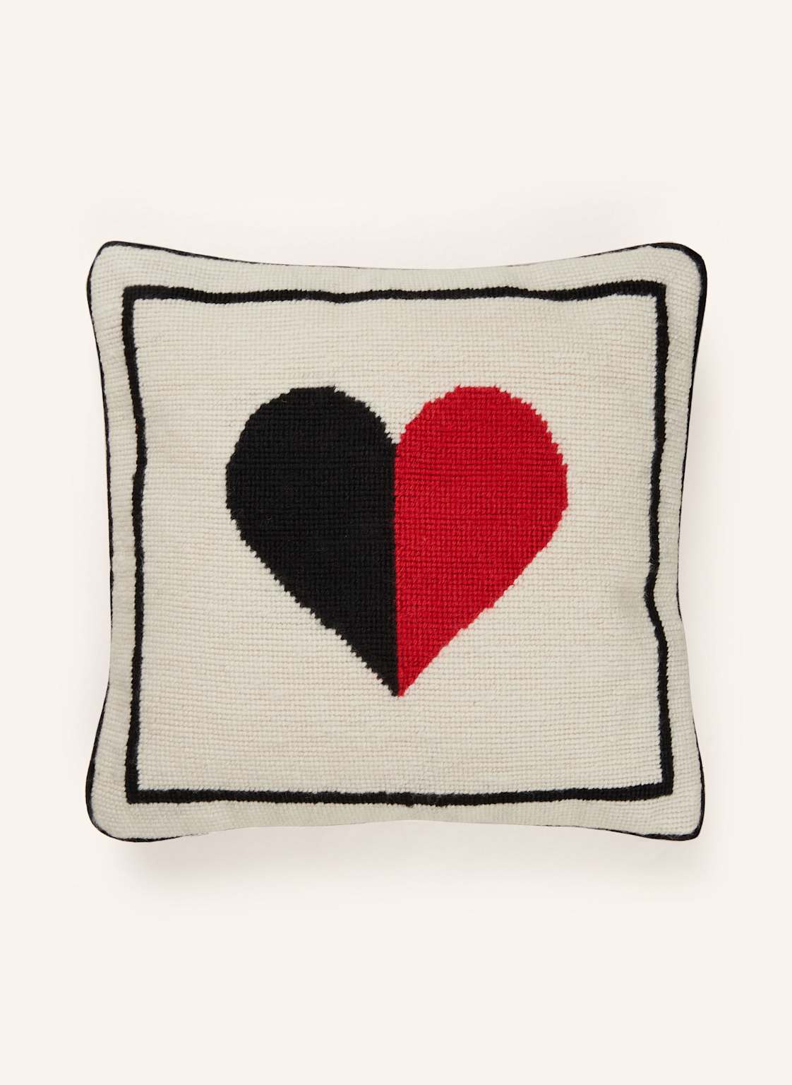 Jonathan Adler Dekokissen Hearts schwarz von JONATHAN ADLER