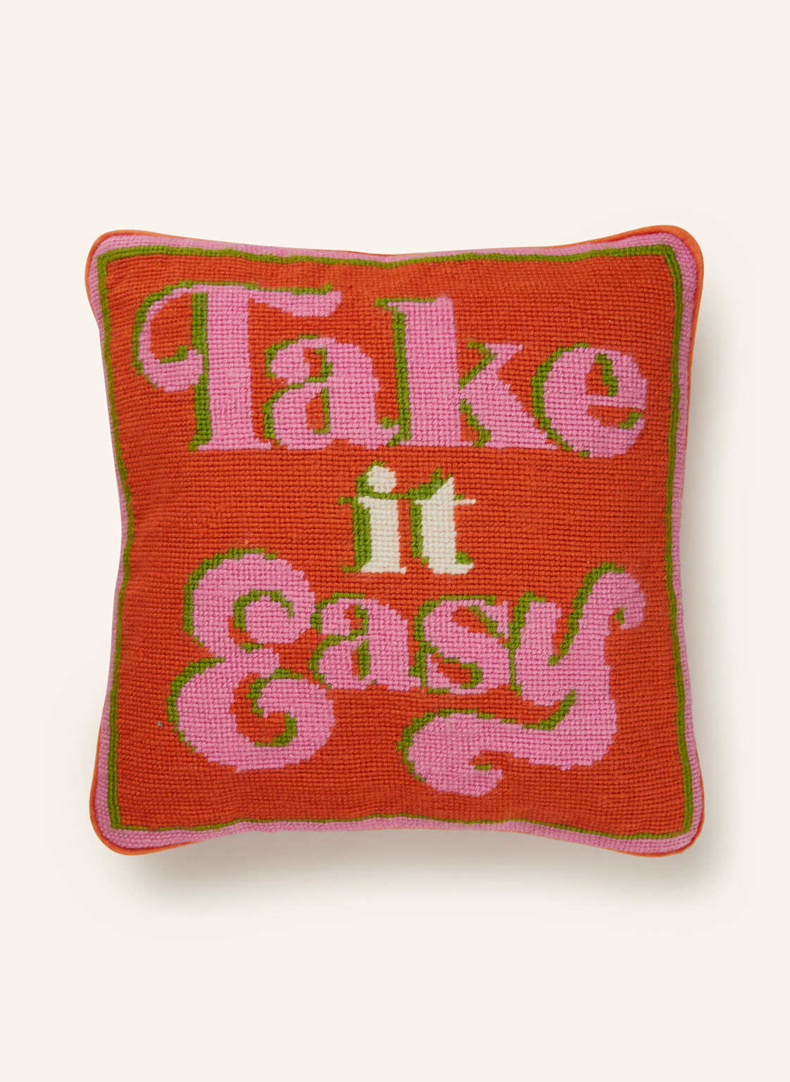 Jonathan Adler Dekokissen Take It Easy Mit Daunenfüllung orange von JONATHAN ADLER