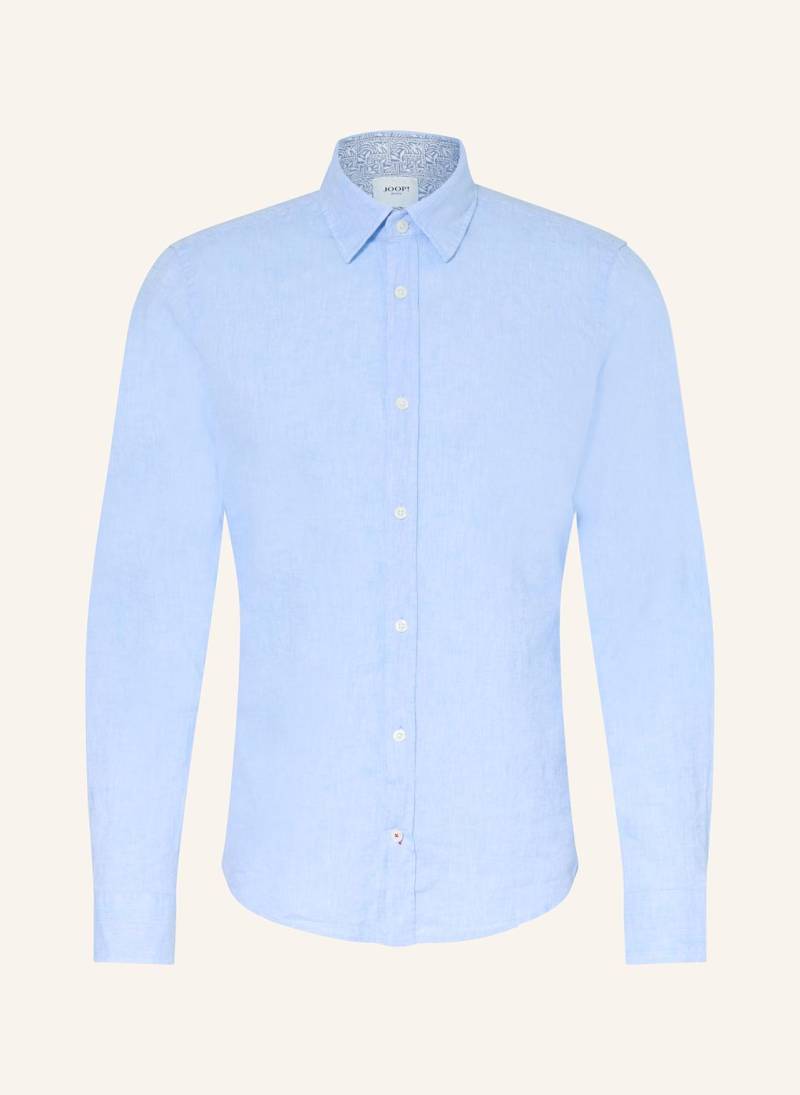 Joop! Jeans Hemd Hanson Slim Fit Mit Leinen blau von JOOP! JEANS