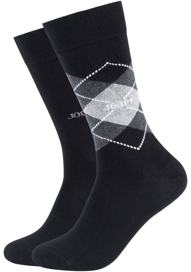 JOOP! Socken »premium essentials«, (2er Pack), Premium Qualität, verstärkte Ferse, verstärkte Zehen, Argyle Design von JOOP!