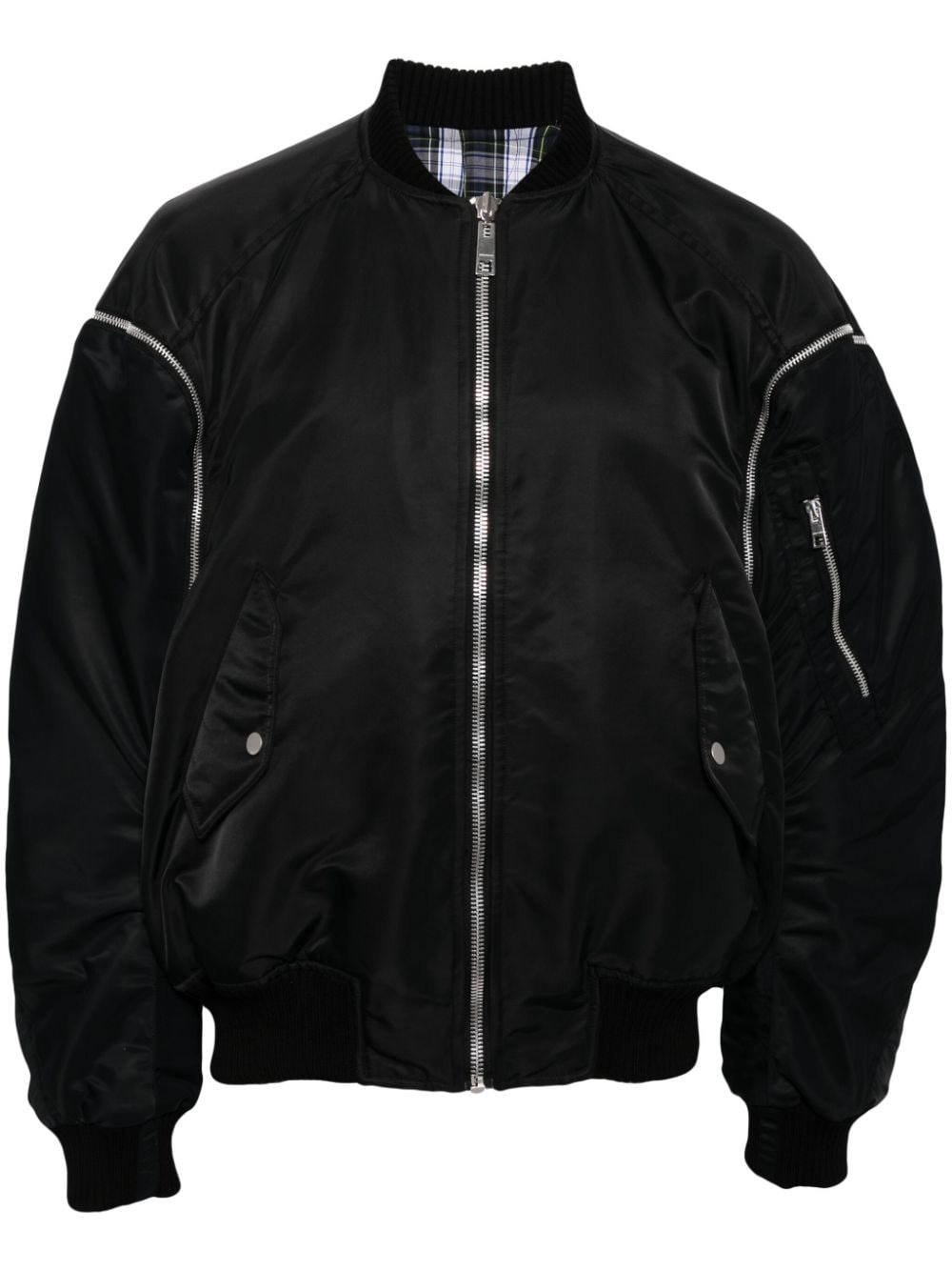 JORDANLUCA British Bulldog padded bomber jacket - Black von JORDANLUCA