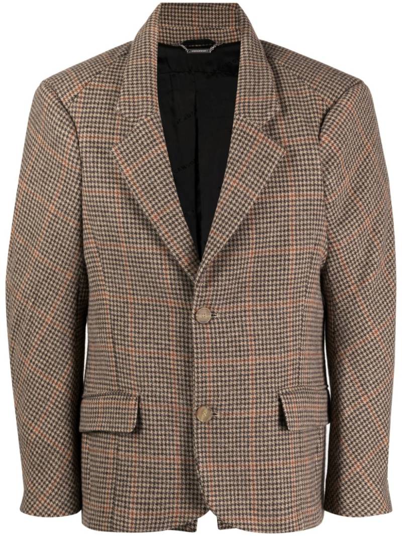 JORDANLUCA Bulldog single-breasted blazer - Brown von JORDANLUCA