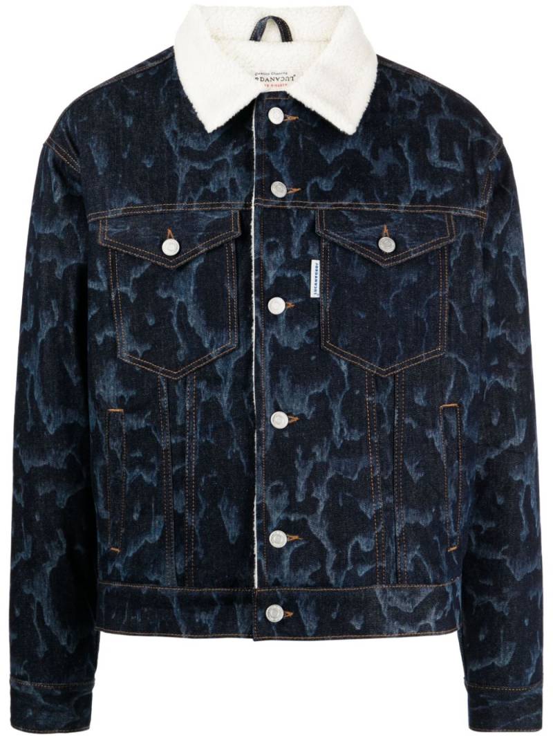 JORDANLUCA Zephyr graphic-print denim jacket - Blue von JORDANLUCA