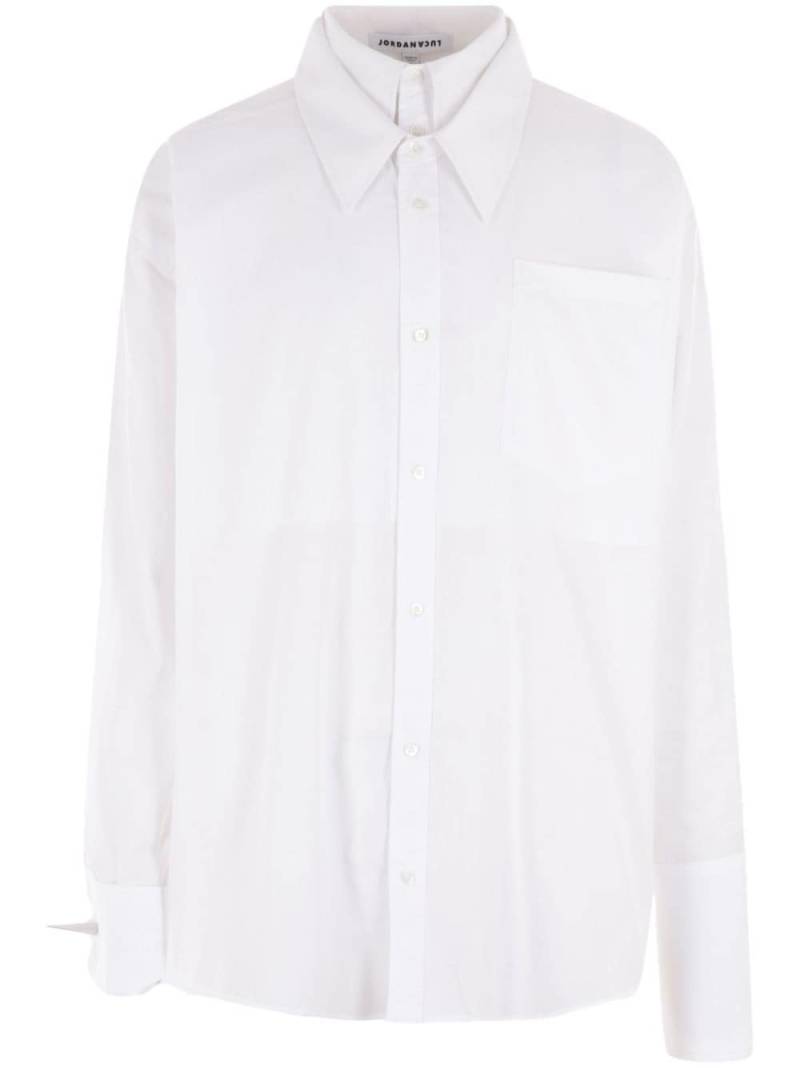 JORDANLUCA doble-collar layered shirt - White von JORDANLUCA