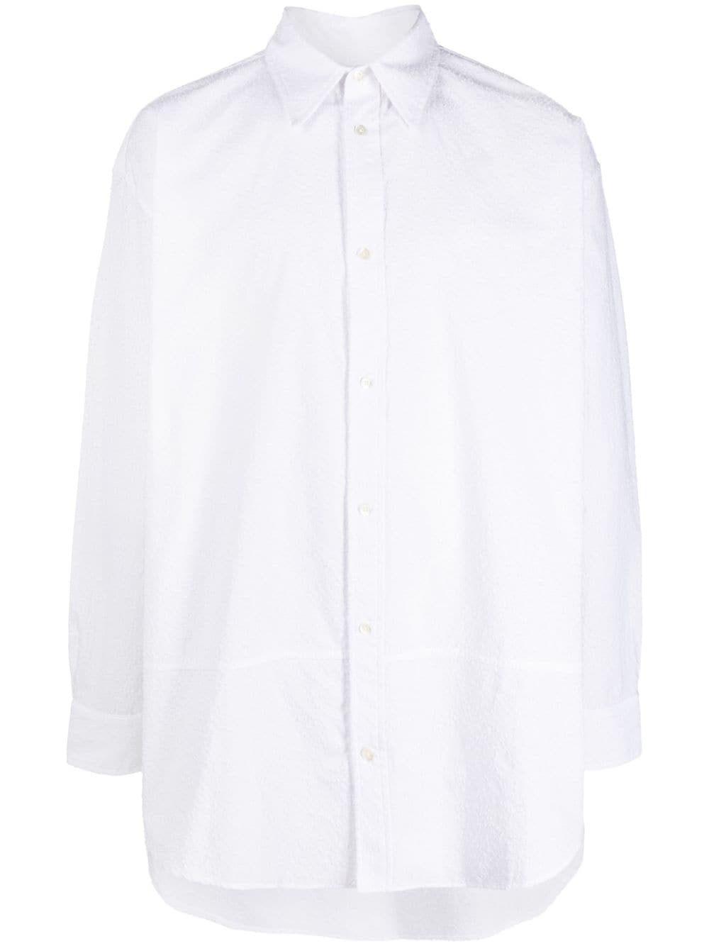 JORDANLUCA long-sleeve cotton shirt - White von JORDANLUCA