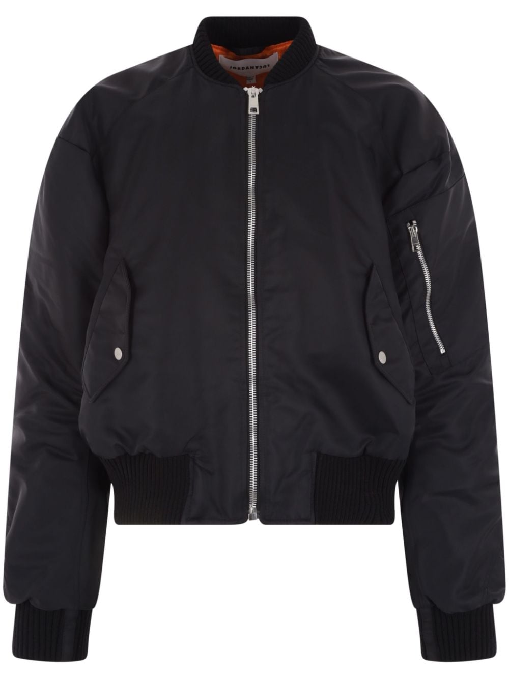 JORDANLUCA mock-neck zip-up bomber jacket - Black von JORDANLUCA