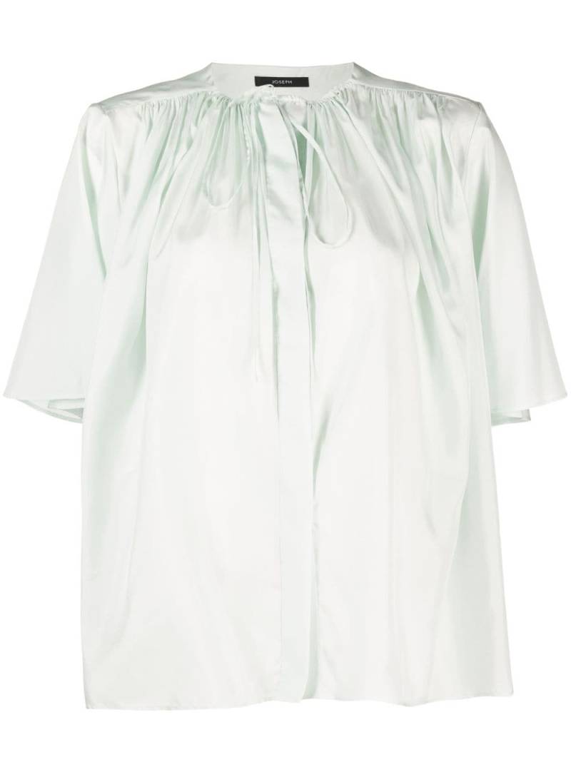 JOSEPH Bristow gathered silk-habotai blouse - Green von JOSEPH