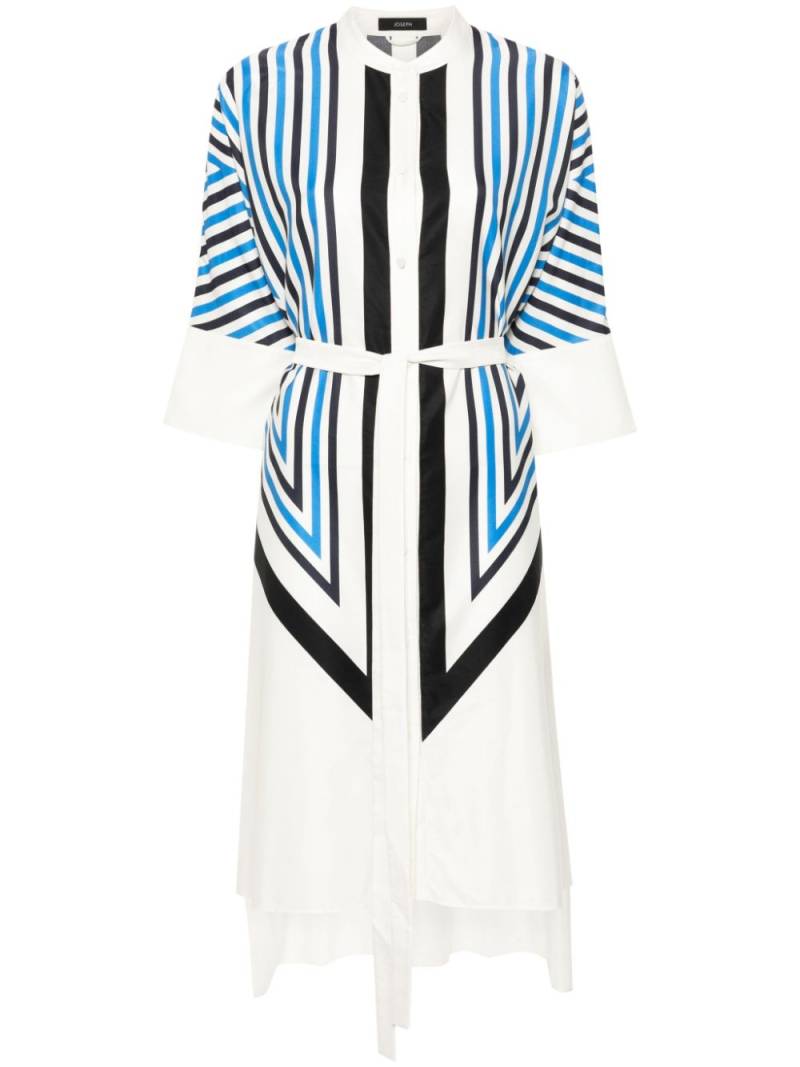 JOSEPH Dania striped shirtdress - White von JOSEPH