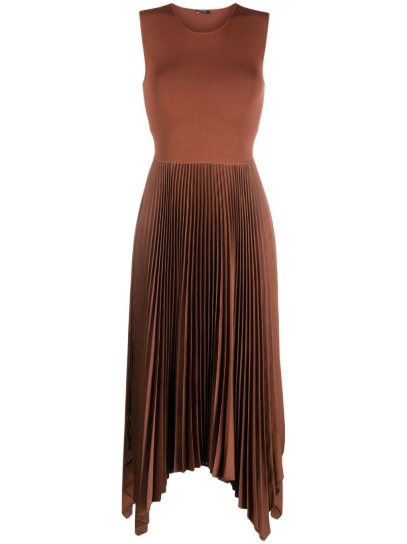 JOSEPH Dera pleated midi dress - Brown von JOSEPH