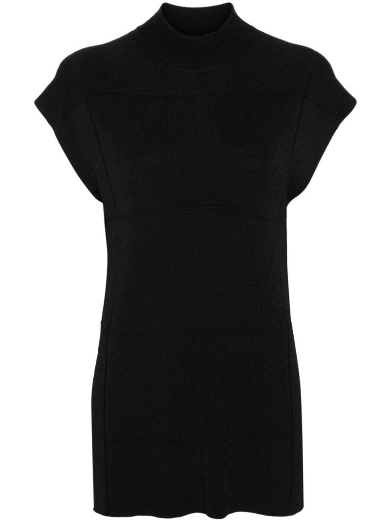 JOSEPH Grid knitted top - Black von JOSEPH