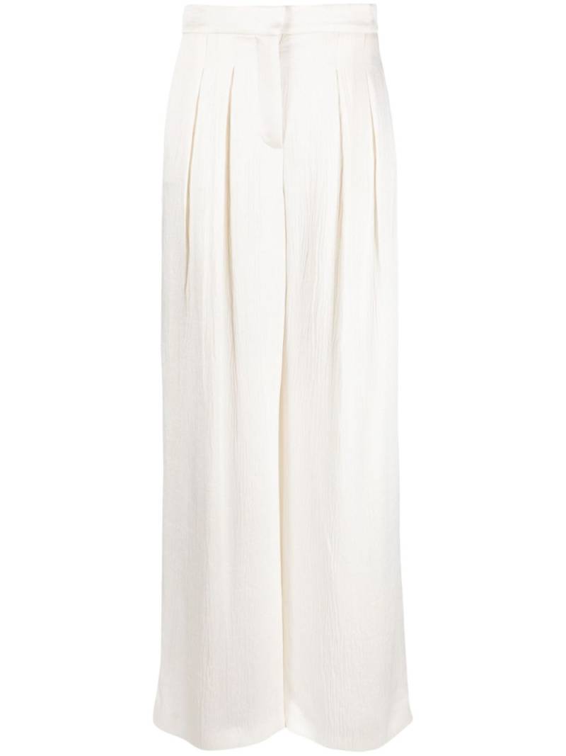 JOSEPH Talma textured high-waisted palazzo pants - White von JOSEPH