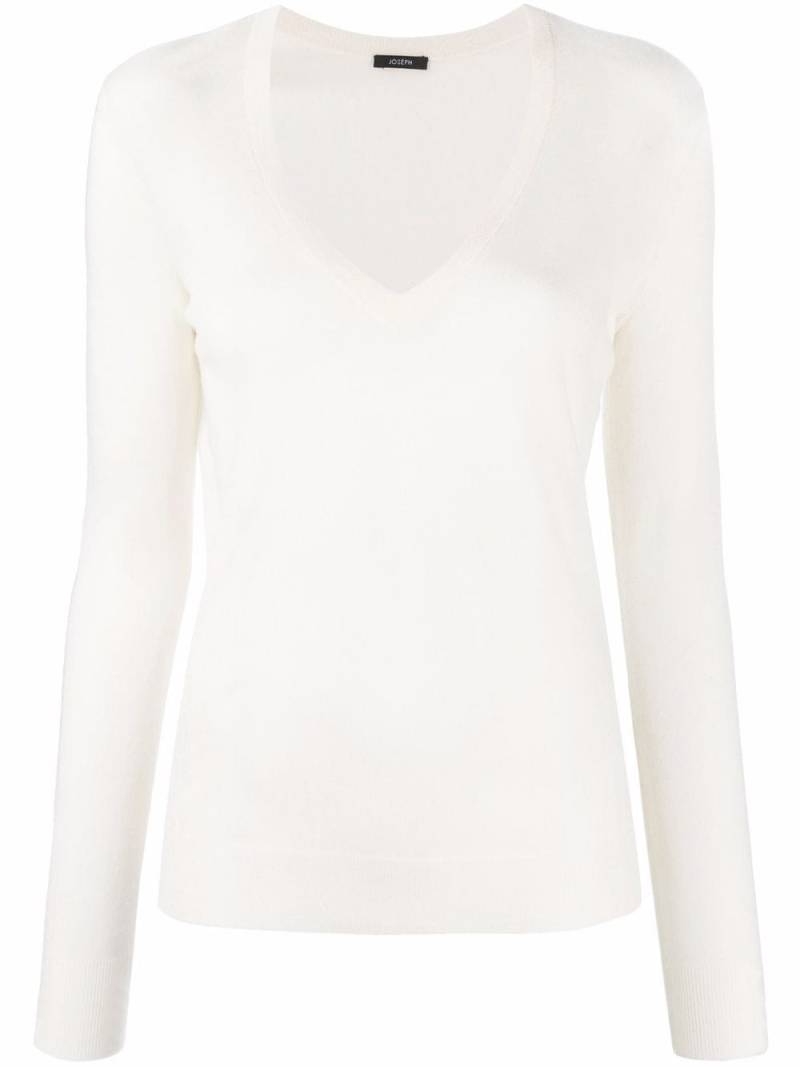 JOSEPH V-neck knitted top - Neutrals von JOSEPH