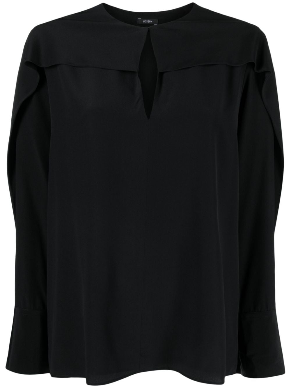 JOSEPH draped-detailing crepe silk blouse - Black von JOSEPH