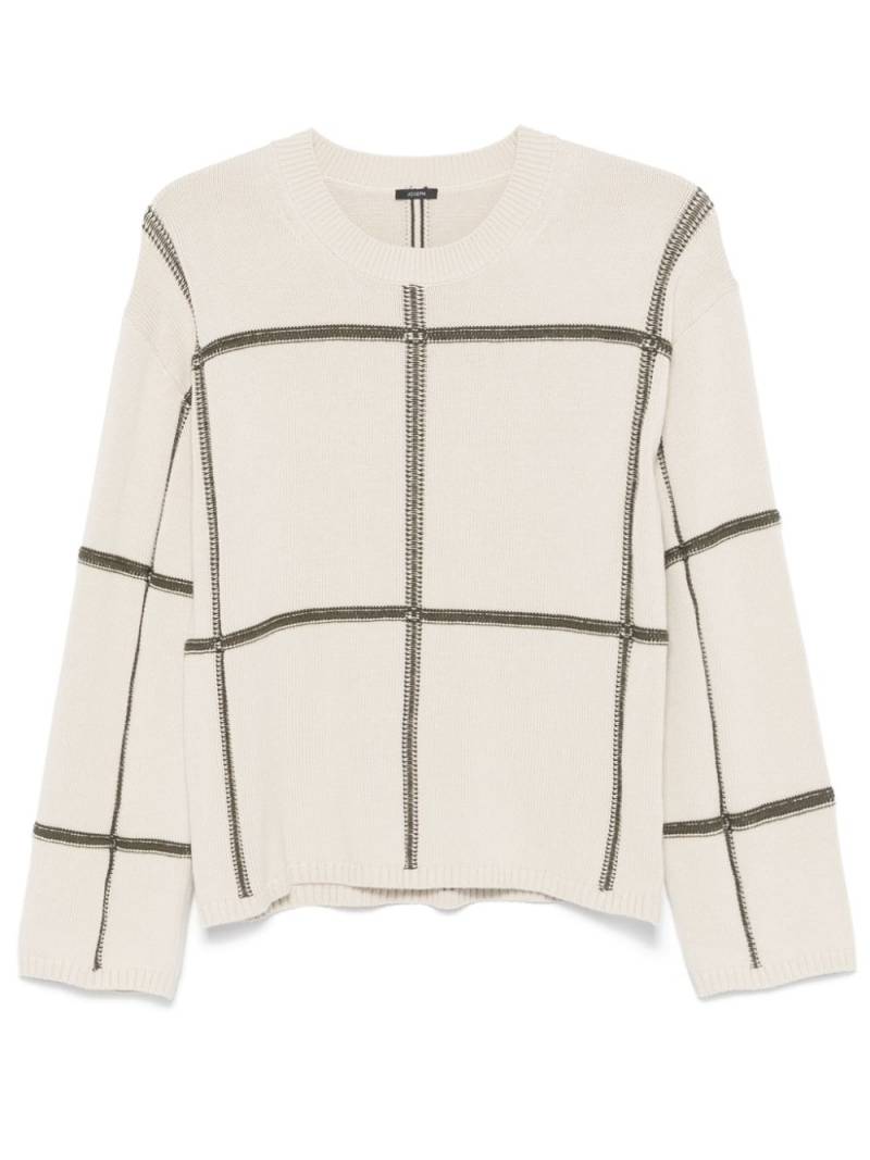 JOSEPH grid crew-neck sweater - Neutrals von JOSEPH