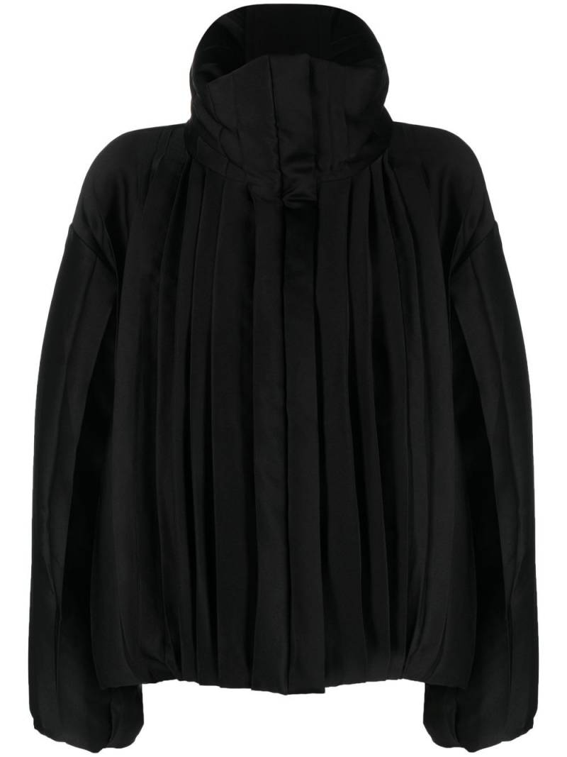 JOSEPH pleated funnel-neck jacket - Black von JOSEPH