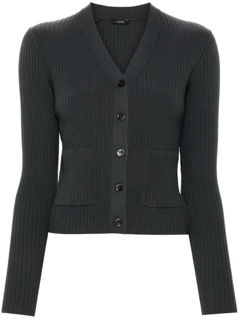 JOSEPH ribbed merino-wool cardigan - Grey von JOSEPH