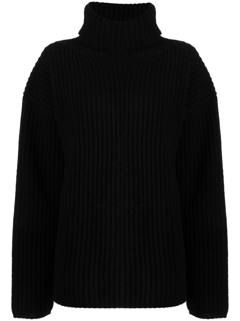 JOSEPH ribbed roll neck jumper - Black von JOSEPH