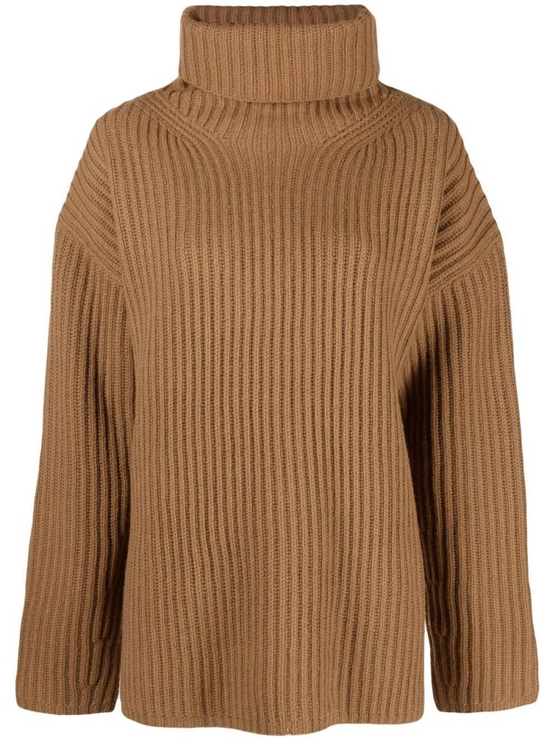 JOSEPH ribbed roll neck jumper - Brown von JOSEPH