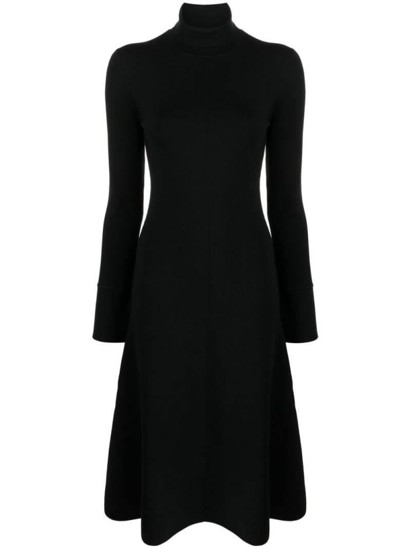 JOSEPH roll-neck flared midi dress - Black von JOSEPH