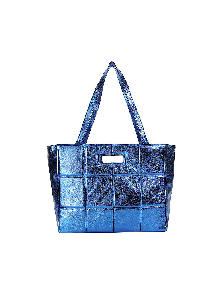 JULIA SKERGETH Ledertasche - Shopper THE QUILTED BAG SOFT blau von JULIA SKERGETH