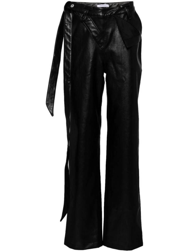 JUNTAE KIM asymmetric waistband pant - Black von JUNTAE KIM