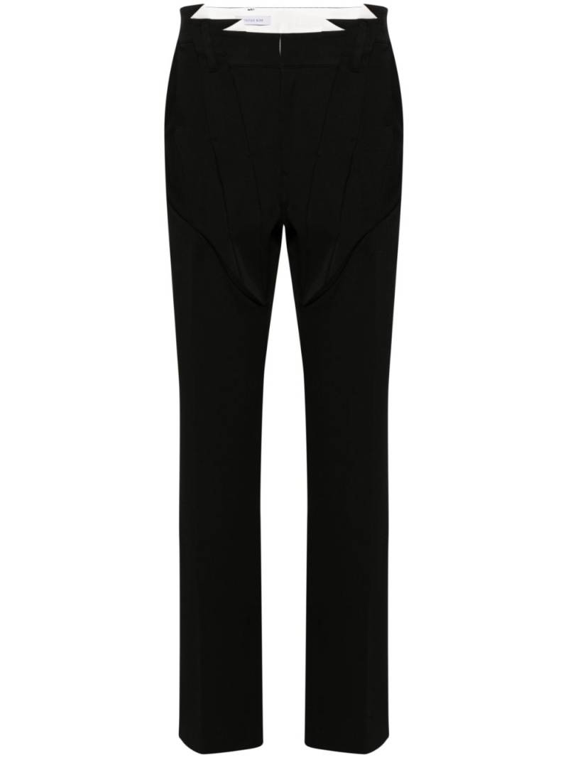 JUNTAE KIM pleat-detailing straight-leg trousers - Black von JUNTAE KIM