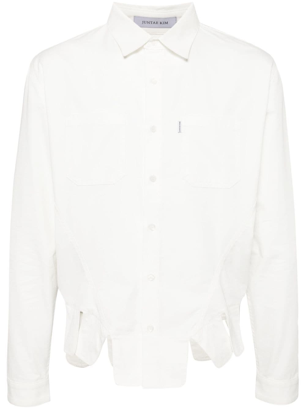 JUNTAE KIM square petal corset shirt - White von JUNTAE KIM