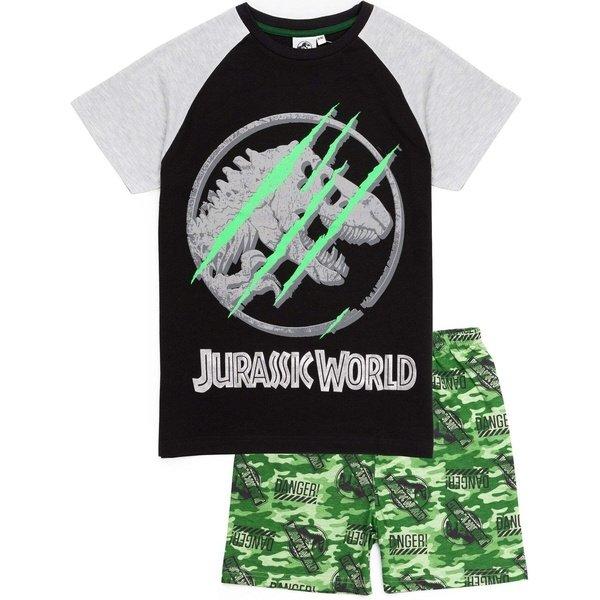 Schlafanzug Mit Shorts Jungen Schwarz 110 von JURASSIC WORLD