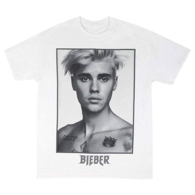 Sorry Tshirt Damen Weiss M von JUSTIN BIEBER