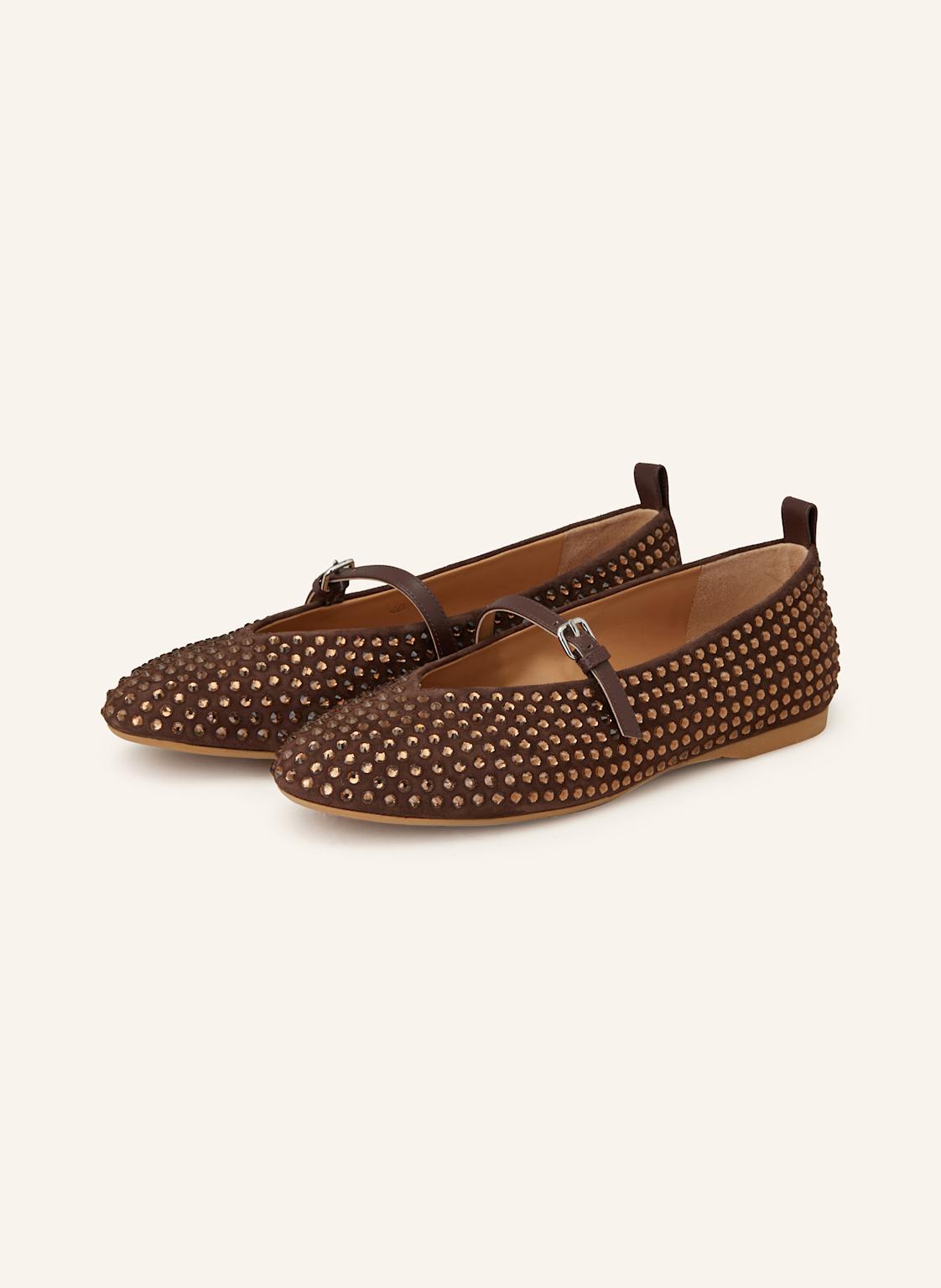 Jw Anderson Mary-Jane-Ballerinas Mit Schmucksteinen braun von JW ANDERSON