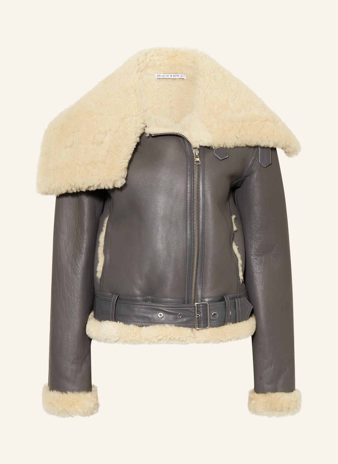 Jw Anderson Lederjacke grau von JW ANDERSON