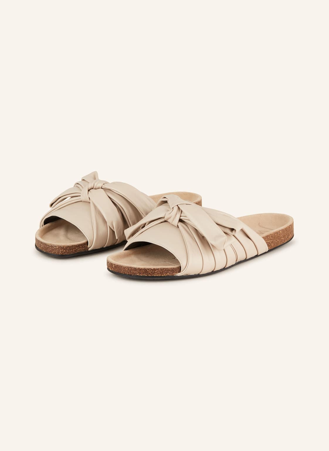 Jw Anderson Pantoletten Bow Flat beige Jw Anderson Pantoletten Bow Flat beige von JW ANDERSON