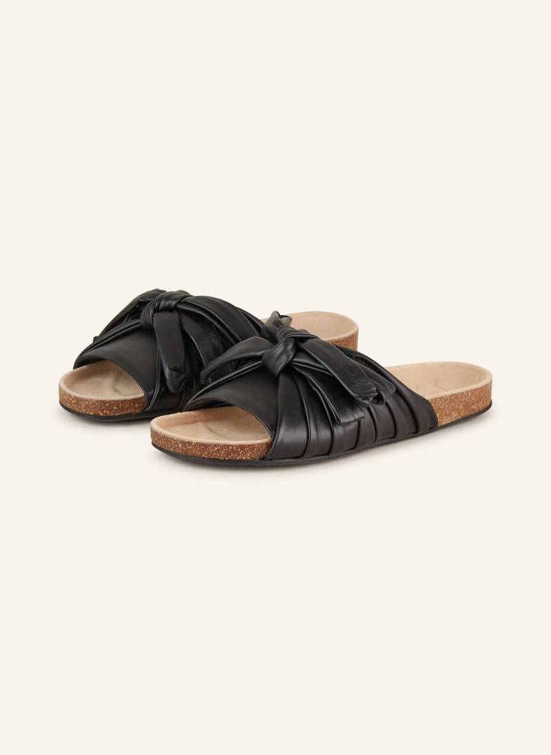 Jw Anderson Pantoletten Bow Flat schwarz von JW ANDERSON