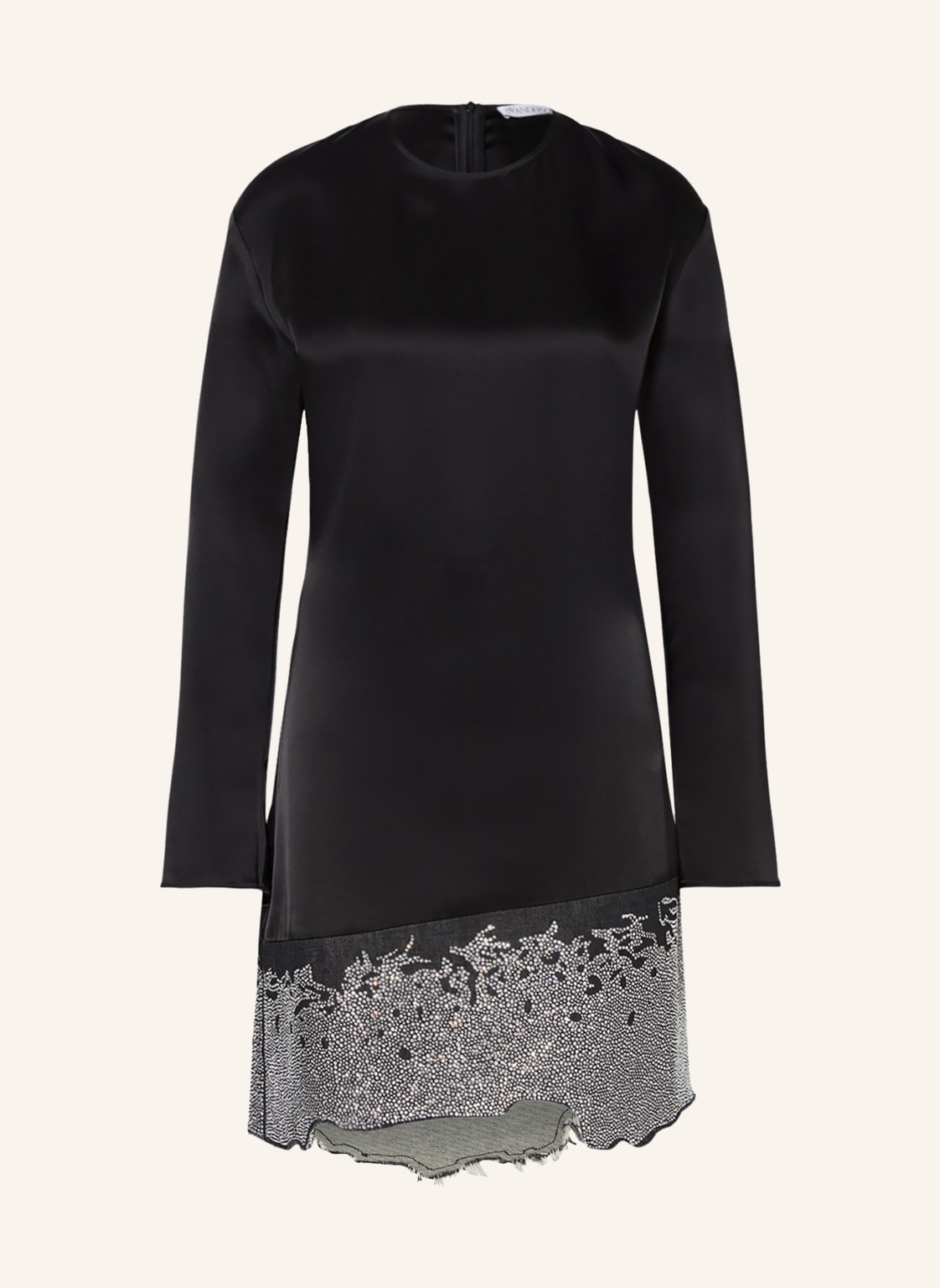 Jw Anderson Satinkleid Im Materialmix Mit Schmucksteinen schwarz Jw Anderson Satinkleid Im Materialmix Mit Schmucksteinen schwarz von JW ANDERSON