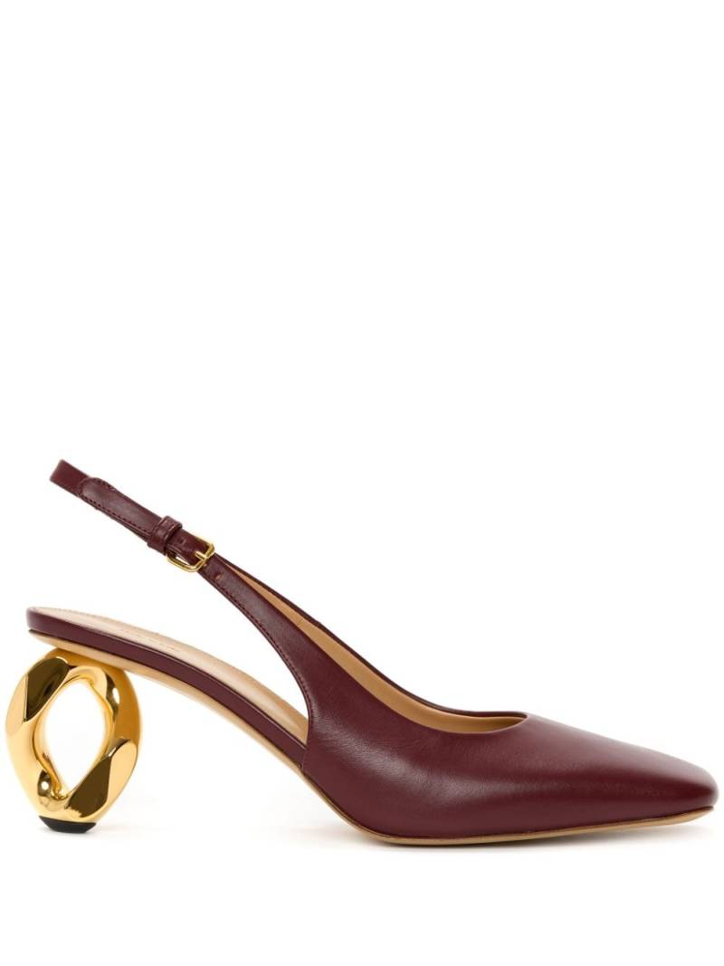 JW Anderson 75mm Chain Heel pumps - Red von JW Anderson