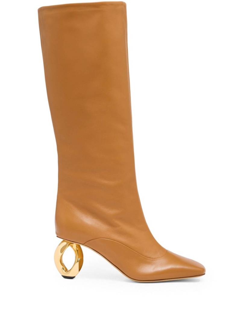 JW Anderson 75mm chain heel boots - Brown von JW Anderson