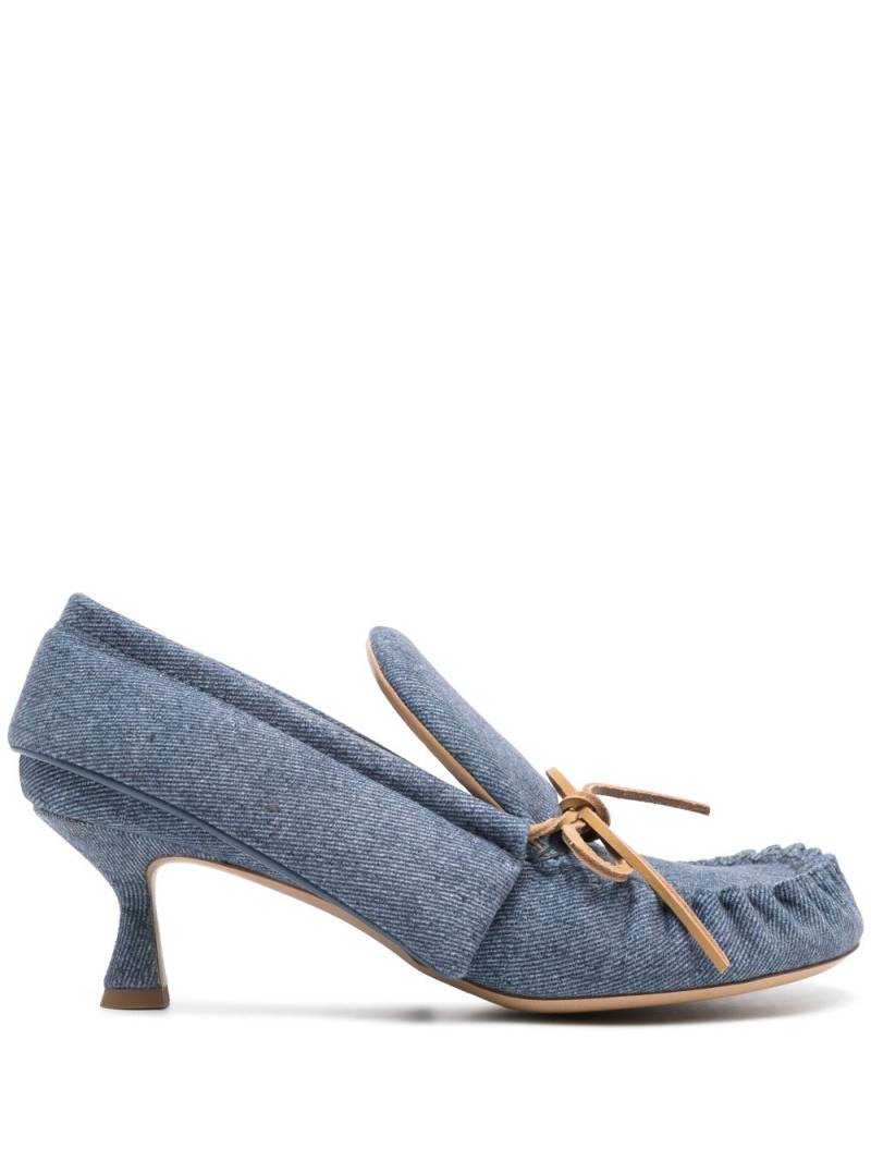 JW Anderson 80mm moc-stitching pumps - Blue von JW Anderson