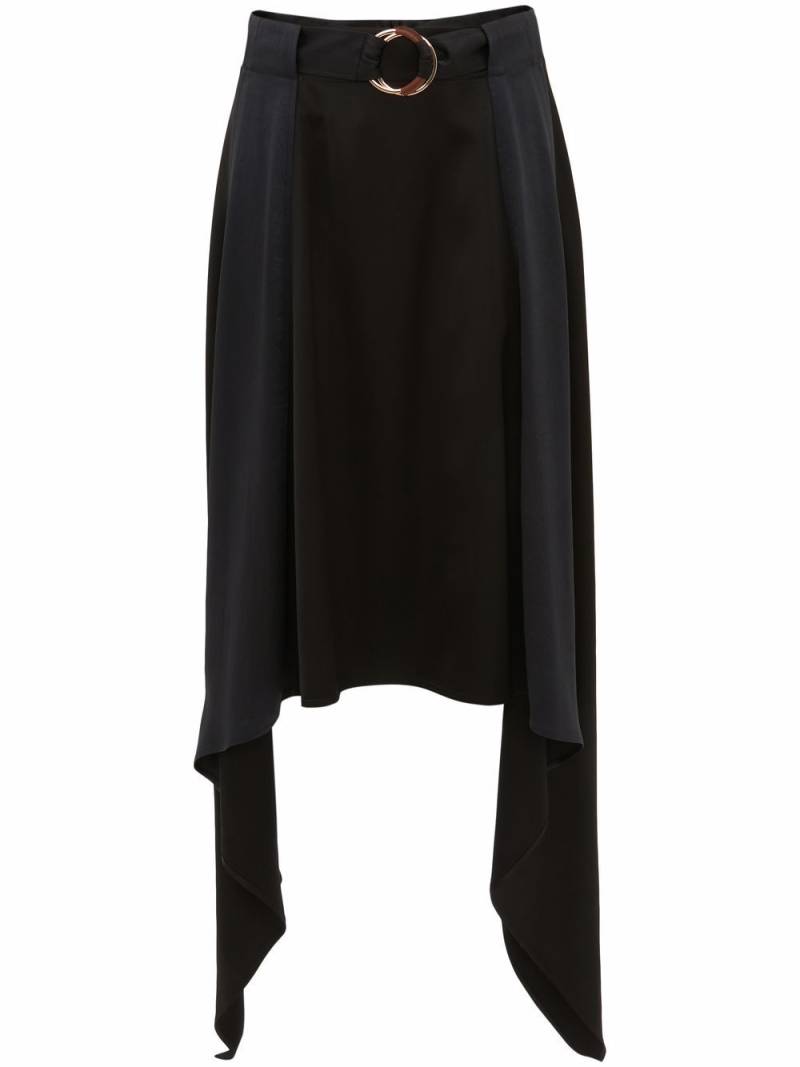 JW Anderson panelled belted asymmetric skirt - Black von JW Anderson