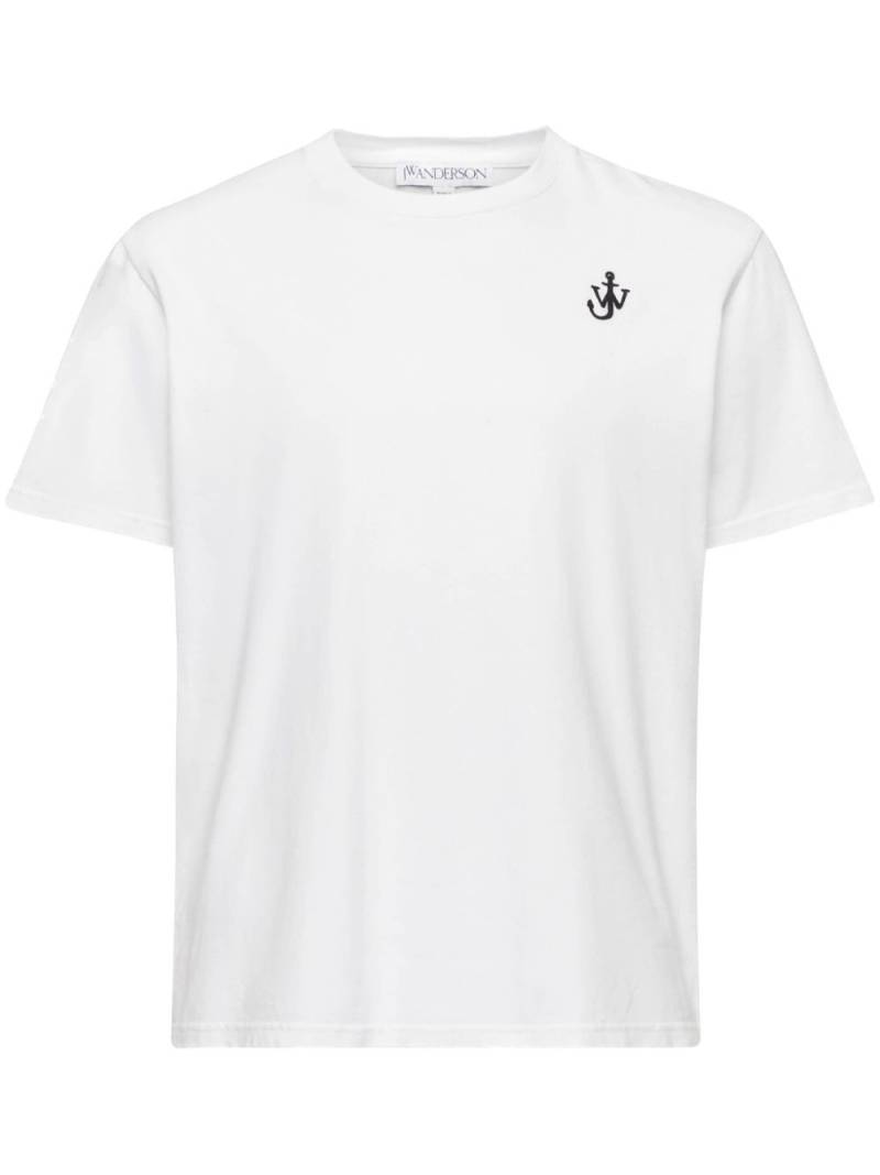 JW Anderson Anchor-embroidered T-shirt - White von JW Anderson